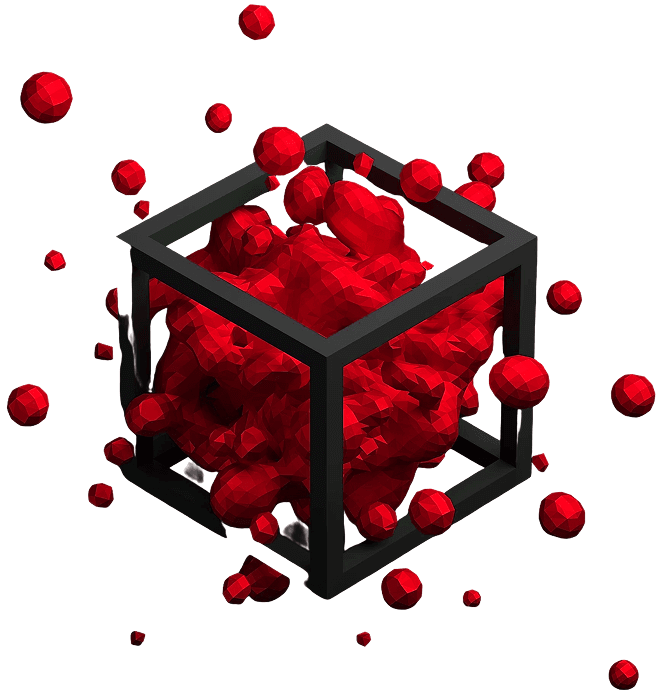 Red 3D Cube Graphic