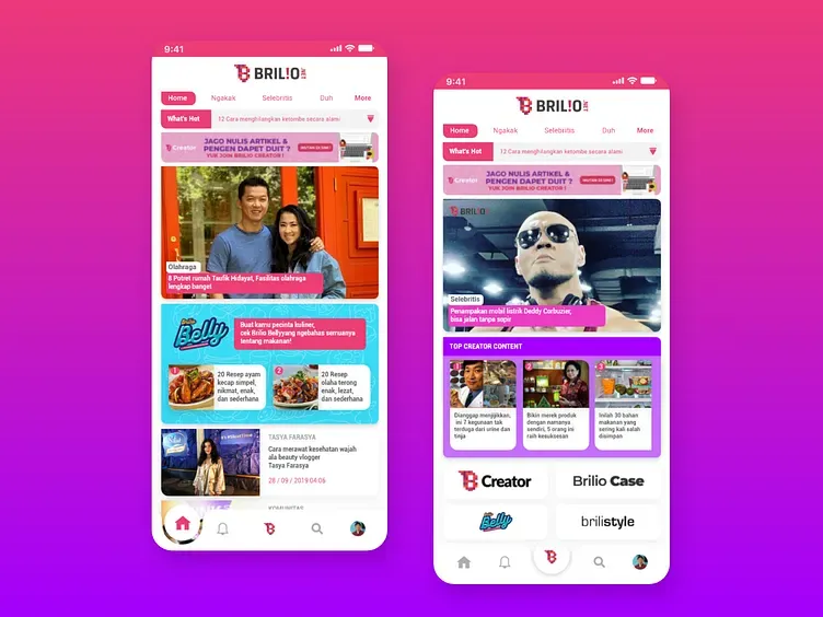 UI Design Brilio - PT Brilio Ventura Indonesia